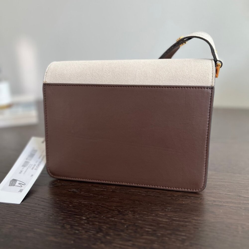 NWT - Marni Medium Trunk Suade Shoulder Bag🤍🌸👜 - Picture 4 of 10